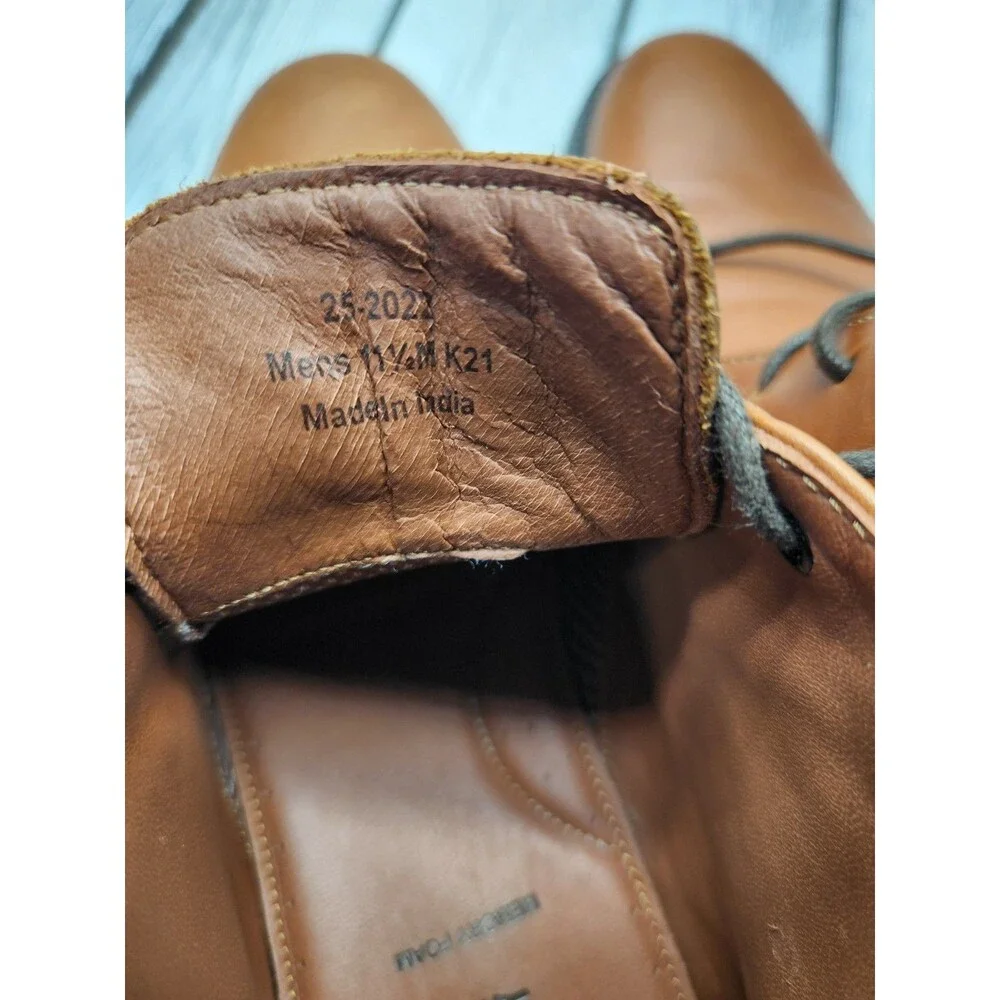 Johnston Murphy Copeland Mens 11.5 M Brown Leather Crepe Sole Ankle Chukka Boots
